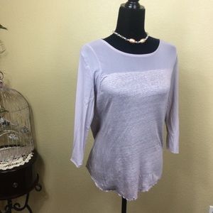 Women’s Top in Lilac. Sheer top